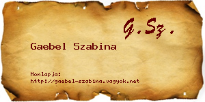 Gaebel Szabina névjegykártya